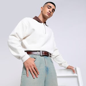 ULTIMO Leather Belt, Chocolate, extralarge-IND