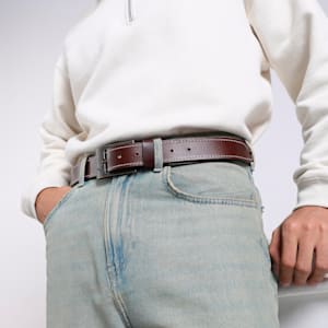 ULTIMO Leather Belt, Chocolate, extralarge-IND
