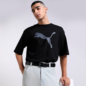 SIGNATURE Leather Belt, PUMA Black-Gunmetal, extralarge-IND