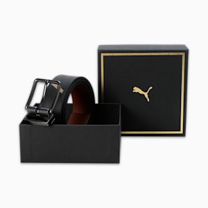 KIEV Leather Belt, PUMA Black-Tan, extralarge-IND