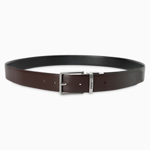 LISBON Reversible Leather Belt, PUMA Black-Chocolate, extralarge-IND