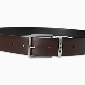 LISBON Reversible Leather Belt, PUMA Black-Chocolate, extralarge-IND
