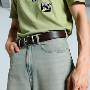 LISBON Reversible Leather Belt, PUMA Black-Chocolate, extralarge-IND