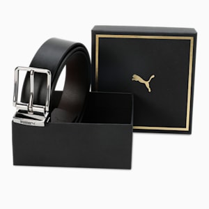 TOKYO Reversible Leather Belt, PUMA Black-Chocolate, extralarge-IND