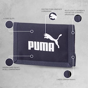PUMA Phase Woven Wallet, Peacoat, extralarge-IND