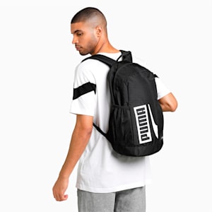 PUMA Plus II Unisex Backpack, PUMA Black-PUMA White, extralarge-IND