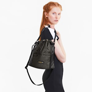 Premium Women's Bucket Bag, Puma Black