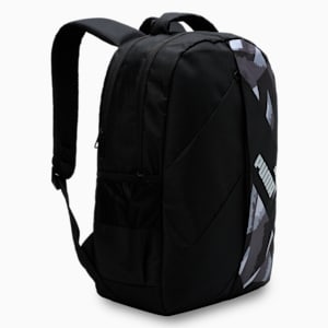 PUMA Derby Unisex Backpack, Puma Black-CASTLEROCK, extralarge-IND