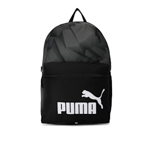 Phase Printed Unisex Backpack, Puma Black-Ultra Gray-AOP, extralarge-IND