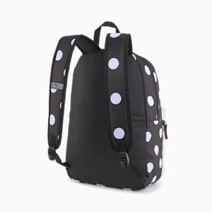 Phase Printed Unisex Backpack, Puma Black-Polka Dot AOP