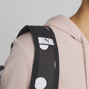 Phase Printed Unisex Backpack, Puma Black-Polka Dot AOP