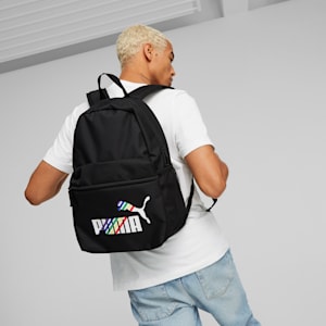 Phase Printed Backpack, PUMA Black-Love is Love