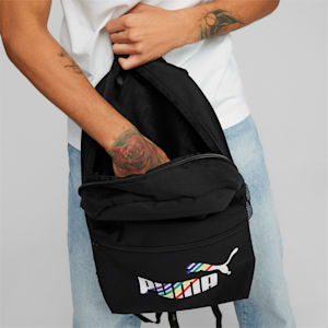 Phase Printed Backpack, PUMA Black-Love is Love