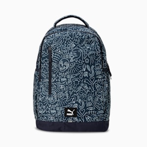 PUMA AOP Backpack, Intense Blue-Nimbus Cloud-AOP, extralarge-IND