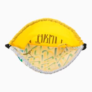 Neymar Jr Gym Sack, Puma White-Dandelion-Puma Black-Amazon Green