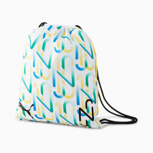 Neymar Jr Gym Sack, Puma White-Dandelion-Puma Black-Amazon Green
