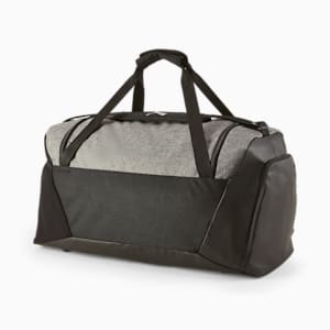 Bolso deportivo mediano teamFINAL, Puma Black-Medium Gray Heather, extralarge