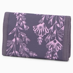 PUMA Phase AOP Unisex Wallet, Purple Charcoal-Floral AOP