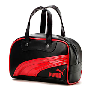 ウィメンズ PUMA RETRO ミニ グリップバッグ 2.5L, Puma Black-Ribbon Red, extralarge-JPN