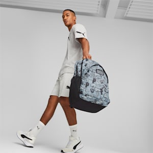 Academy Backpack, Cool Light Gray-BADGE AOP, extralarge-IND