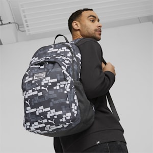 Academy Backpack, PUMA Black-LOGO AOP, extralarge