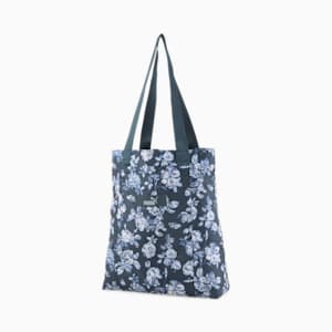 Core Pop Shopper Bag, Dark Night-floral AOP