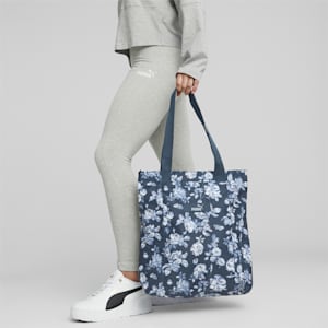 Core Pop Shopper Bag, Dark Night-floral AOP