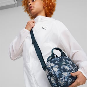 Core Pop Boxy Cross Body Bag, Dark Night-floral AOP