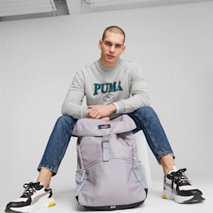 PUMA Style Unisex Backpack, Concrete Gray, extralarge-IND