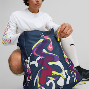 Neymar Jr Soccer Backpack, Dark Night-Orchid Shadow-Fluro Yellow Pes