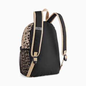 PUMA Phase Kid's Small Unisex Backpack, PUMA Black-Sand Dune-AOP, extralarge-IND