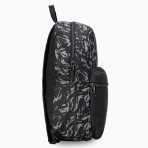 PUMA Phase Printed Backpack, PUMA Black-Concrete Gray AOP, extralarge-IND