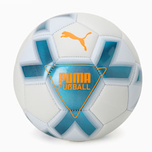 PUMA CAGE Youth Ball, Metallic Blue-Puma White-Fluo Orange