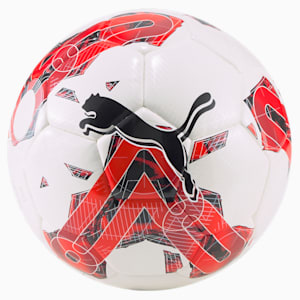 PUMA Orbita 5 HYB Soccer Ball, Puma White-Puma Red, extralarge