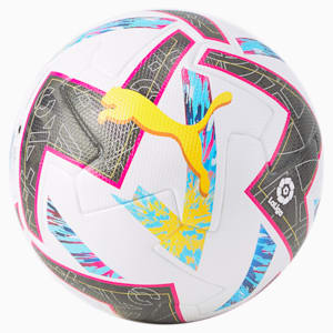 Orbita La Liga 1 FIFA Pro Match Soccer Ball, Puma White-Beetroot Purple-Blue Atoll, extralarge