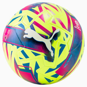 Orbita La Liga 1 Pro Match Soccer Ball, Lemon Tonic-Beetroot Purple-Blue Atoll, extralarge