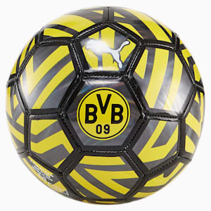 Mini Balón de fútbol para aficionados del Borussia Dortmund, PUMA Black-Cyber Yellow, extralarge