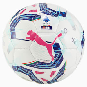 Mini balón de fútbol Orbita Serie A, PUMA White-Blue Glimmer-Sunset Glow, extralarge