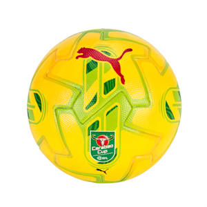 Orbita 1 Carabao Cup Football, Pelé Yellow-Amazon Green-PUMA Red, extralarge-GBR