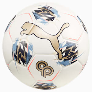 Balón de fútbol PUMA x Christian Pulisic Performance, PUMA White-PUMA Navy-PUMA Gold-Sunset Glow, extralarge