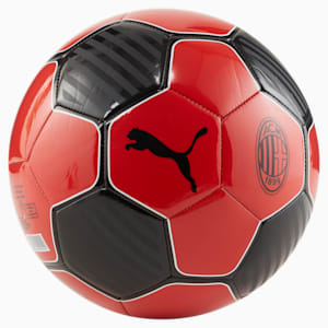 AC Milan ftblESSENTIALS Soccer Ball, For All Time Red-PUMA Black, extralarge