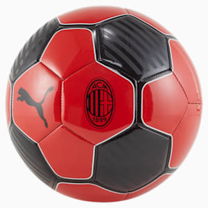 AC Milan ftblESSENTIALS Soccer Ball, For All Time Red-PUMA Black, extralarge