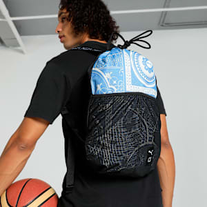 Basketball Gym Sack, Blue Skies-AOP, extralarge-IND