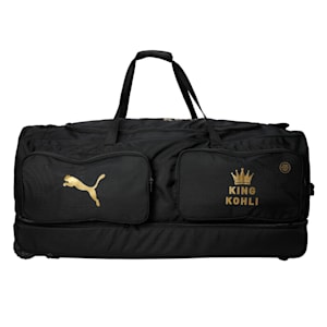 PUMA King Kohli Cricket Trolley Bag, PUMA Black-PUMA Gold, extralarge-IND