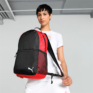teamGOAL Core Unisex Football Backpack, PUMA Red-PUMA Black, extralarge-IND