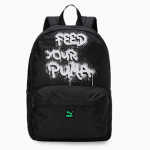 Feed Your PUMA Youth Backpack, PUMA Black-Graphic, extralarge-IND