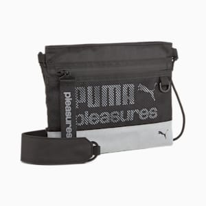 PUMA x PLEASURES Men's Crossbody Bag, PUMA Black, extralarge-IND
