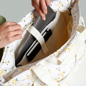 Floral Graphic Women's Shopper, Pristine-AOP, extralarge-IND