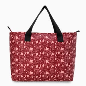 PUMA Women's Floral Tote Bag, Dark Jasper, extralarge-IND