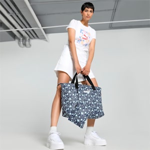 PUMA Women's Floral Tote Bag, Bering Sea, extralarge-IND